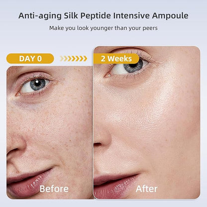 KOKN Silk Peptide Intensive Lifting Ampoule, Anti-Aging Hydrating Serum, KOKNMAX™ Complex, Multi Peptide, Collagen, 4D Hyaluronic Acid Serum for Wrinkles and Fine Lines & Radiance 0.05 fl.oz x 30e